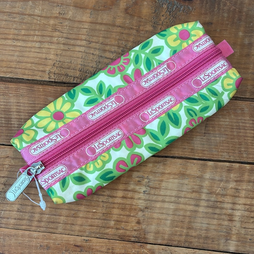 Lesportsac Small Rectangular Bag Pink Floral Nwot - image 1